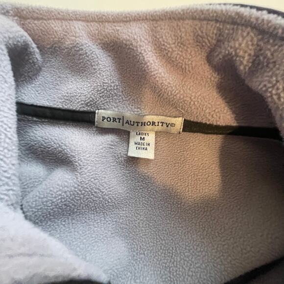 Port Authority Full Zip Jacket Womens Medium Black Plush Lined Mock Neck - Picture 5 of 8